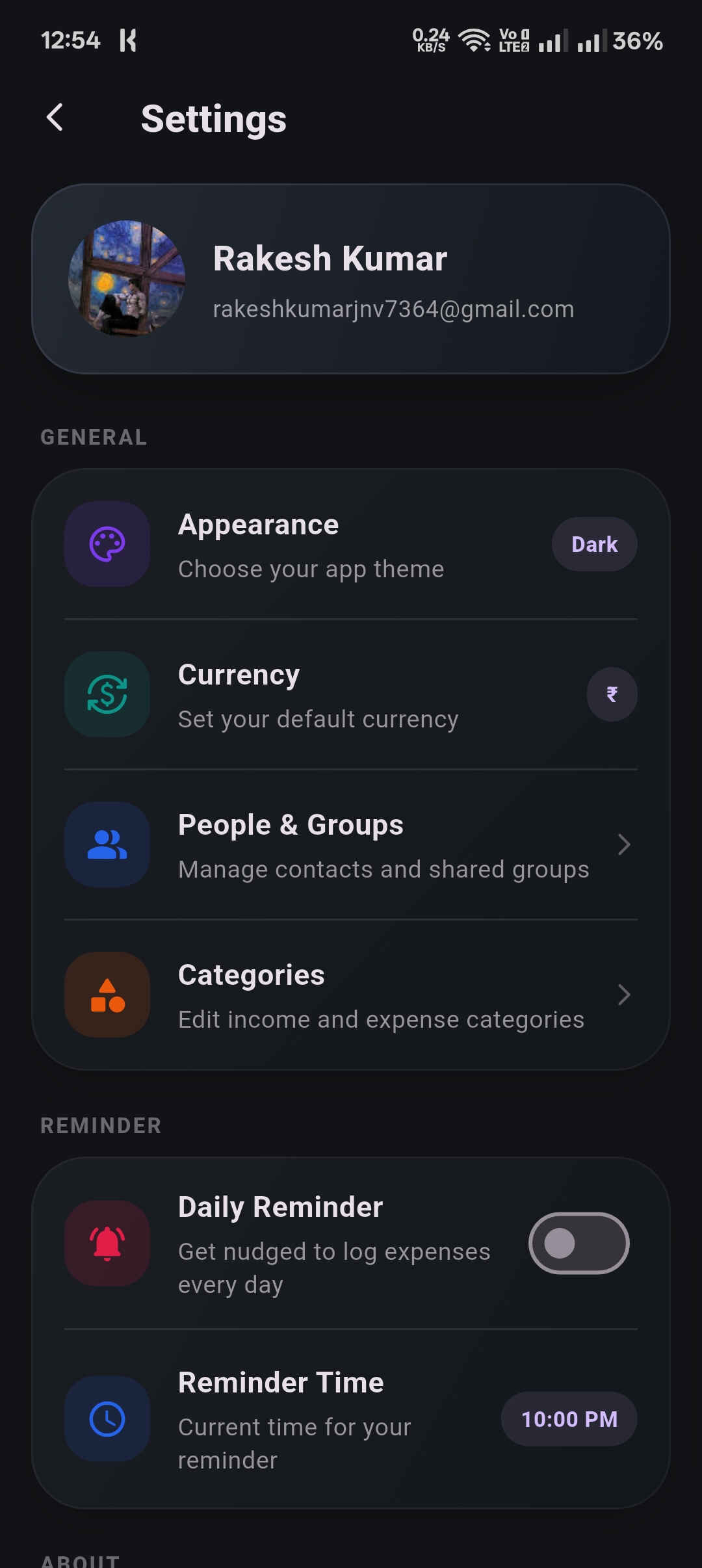 MyMoney screenshot
